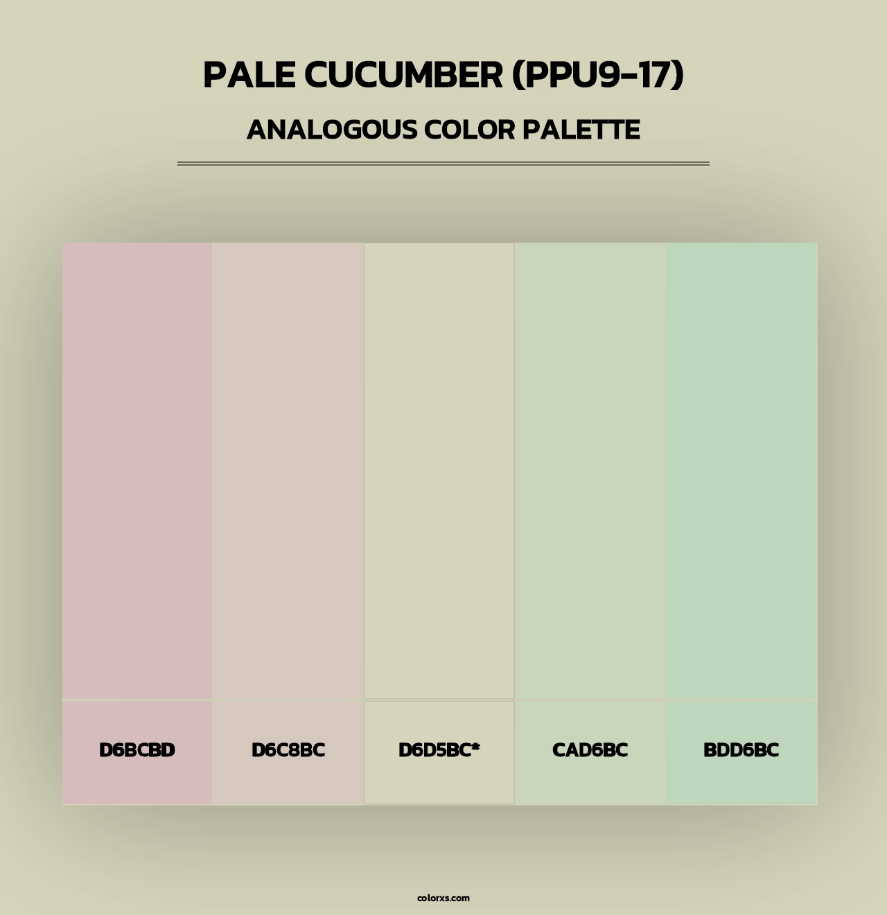 Pale Cucumber (PPU9-17) - Analogous Color Palette
