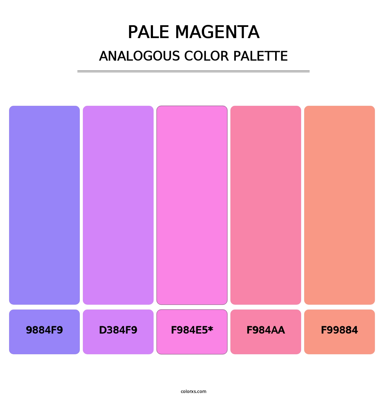 Pale Magenta - Analogous Color Palette