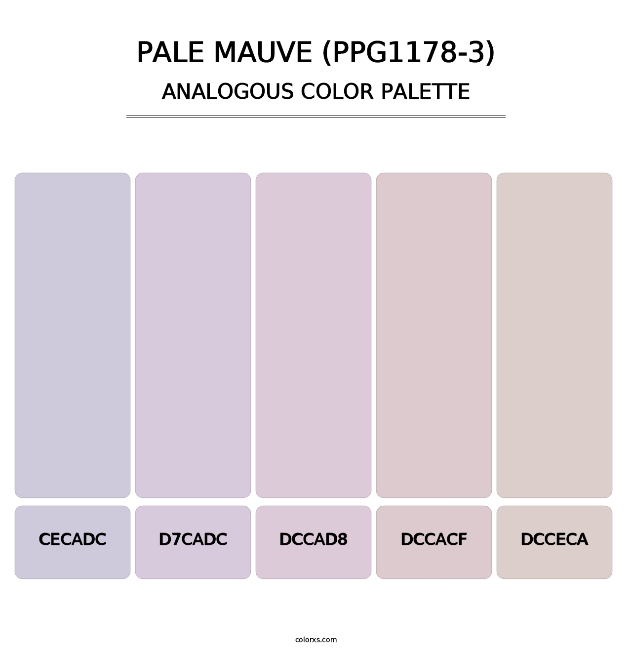 Pale Mauve (PPG1178-3) - Analogous Color Palette