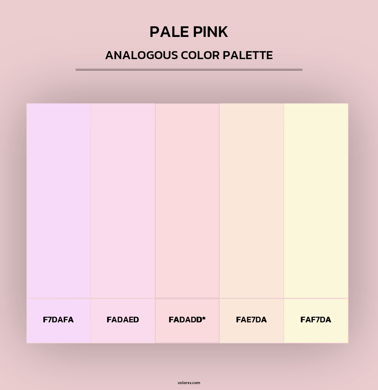 Pale Pink - Analogous Color Palette