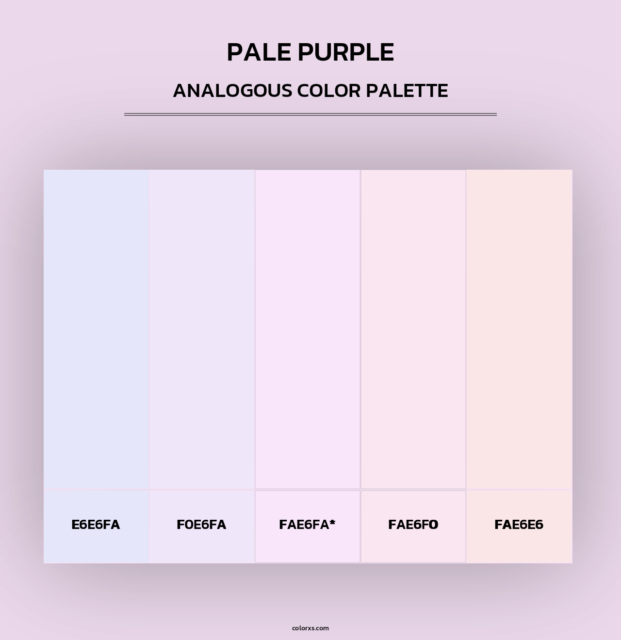 Pale Purple - Analogous Color Palette
