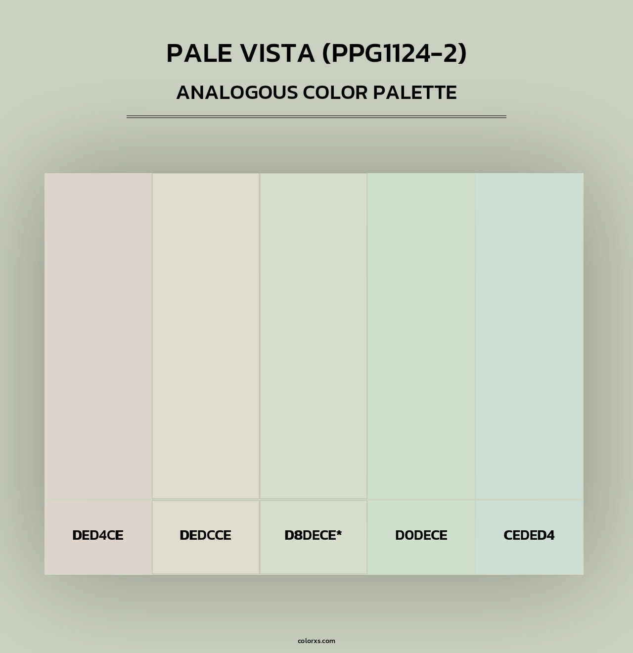 Pale Vista (PPG1124-2) - Analogous Color Palette