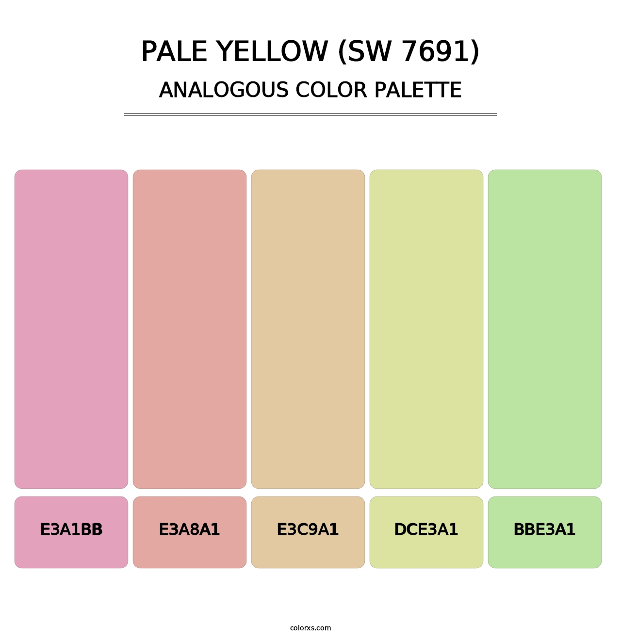 Pale Yellow (SW 7691) - Analogous Color Palette