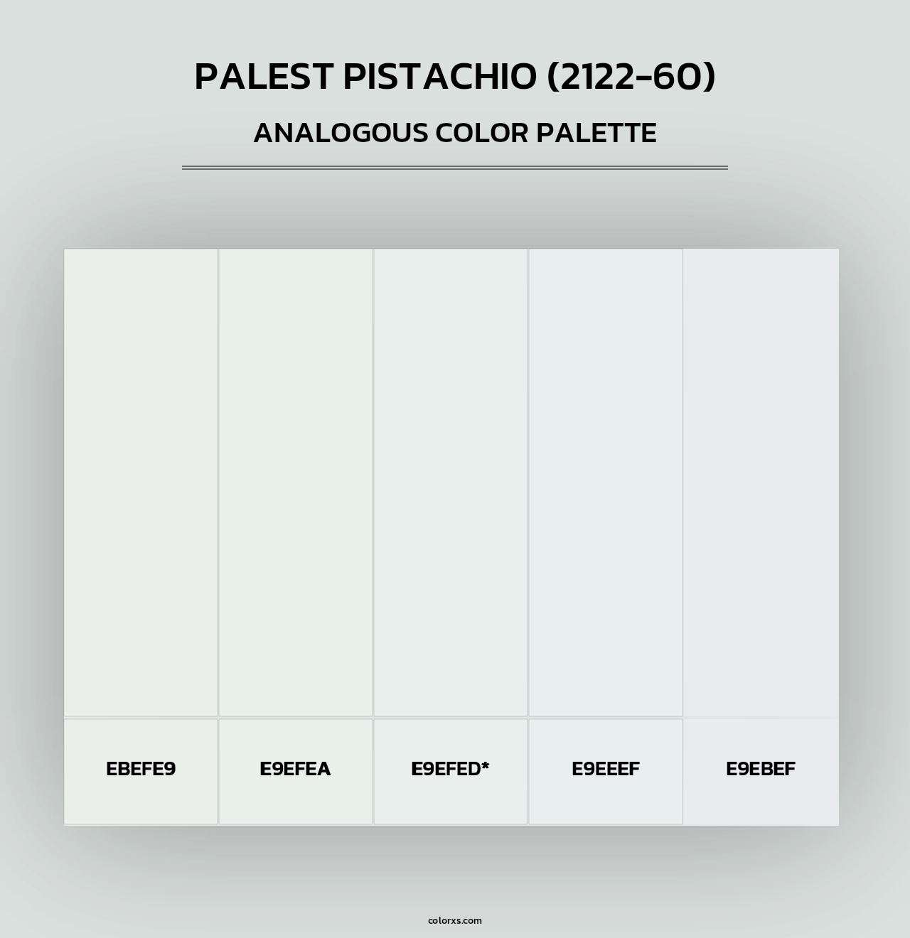 Palest Pistachio (2122-60) - Analogous Color Palette