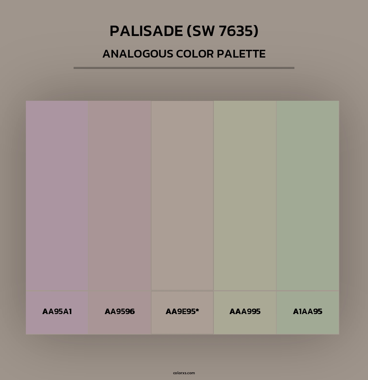 Palisade (SW 7635) - Analogous Color Palette