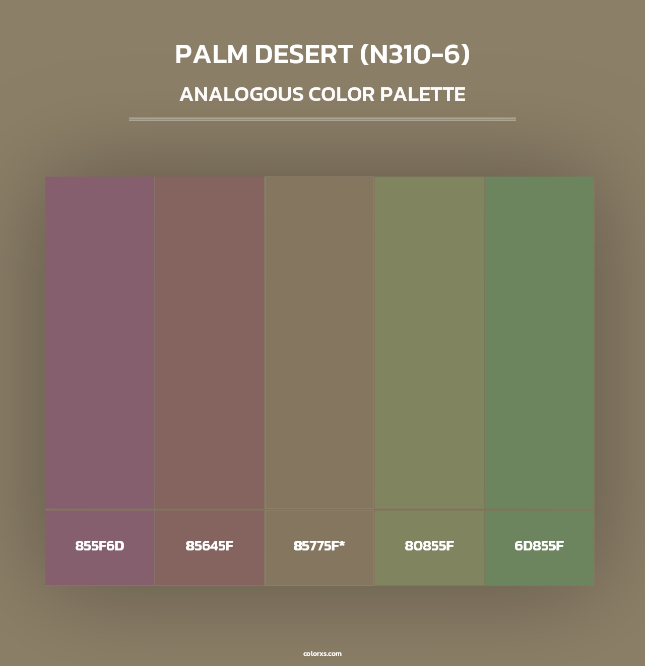 Palm Desert (N310-6) - Analogous Color Palette
