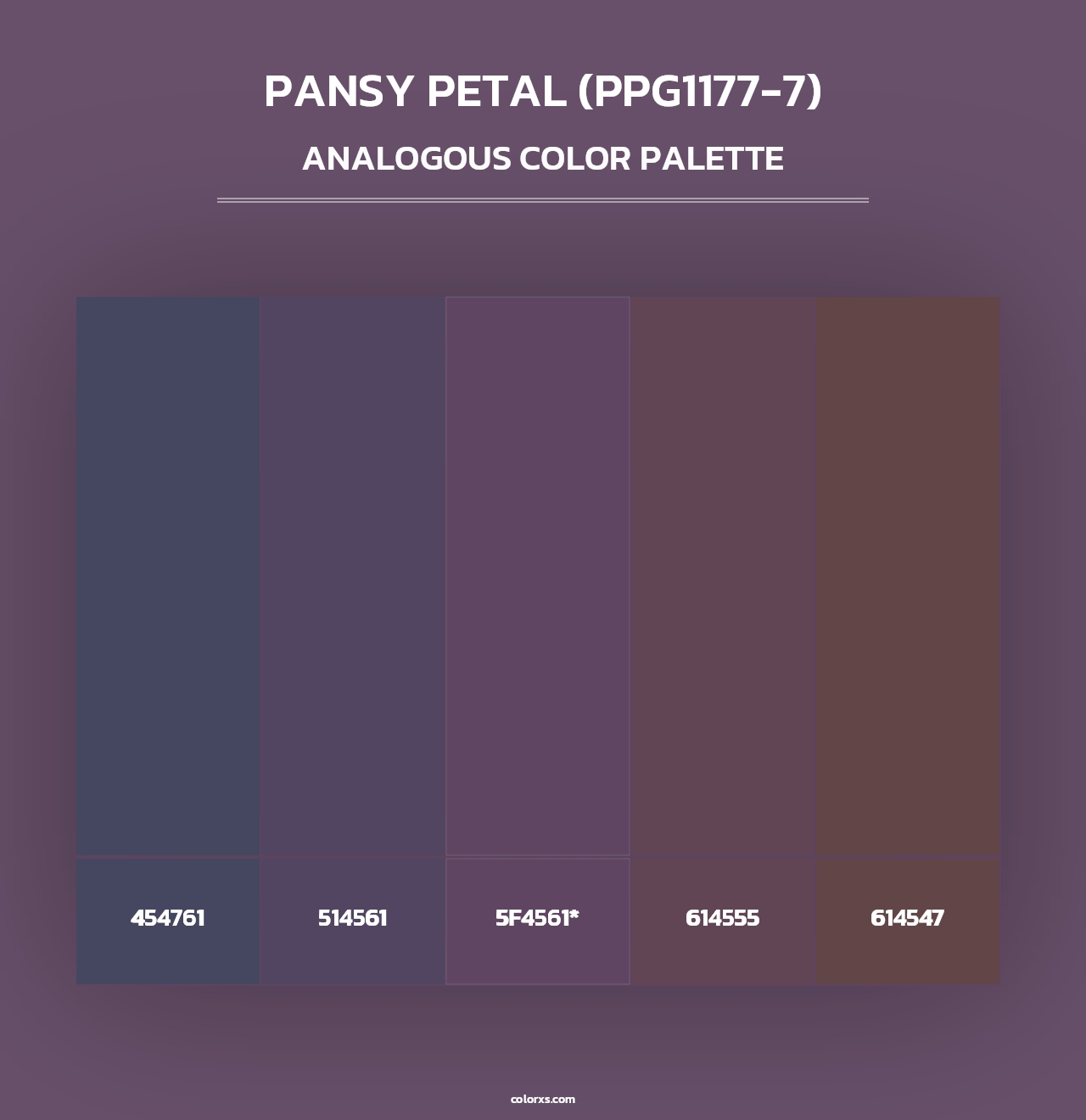 Pansy Petal (PPG1177-7) - Analogous Color Palette