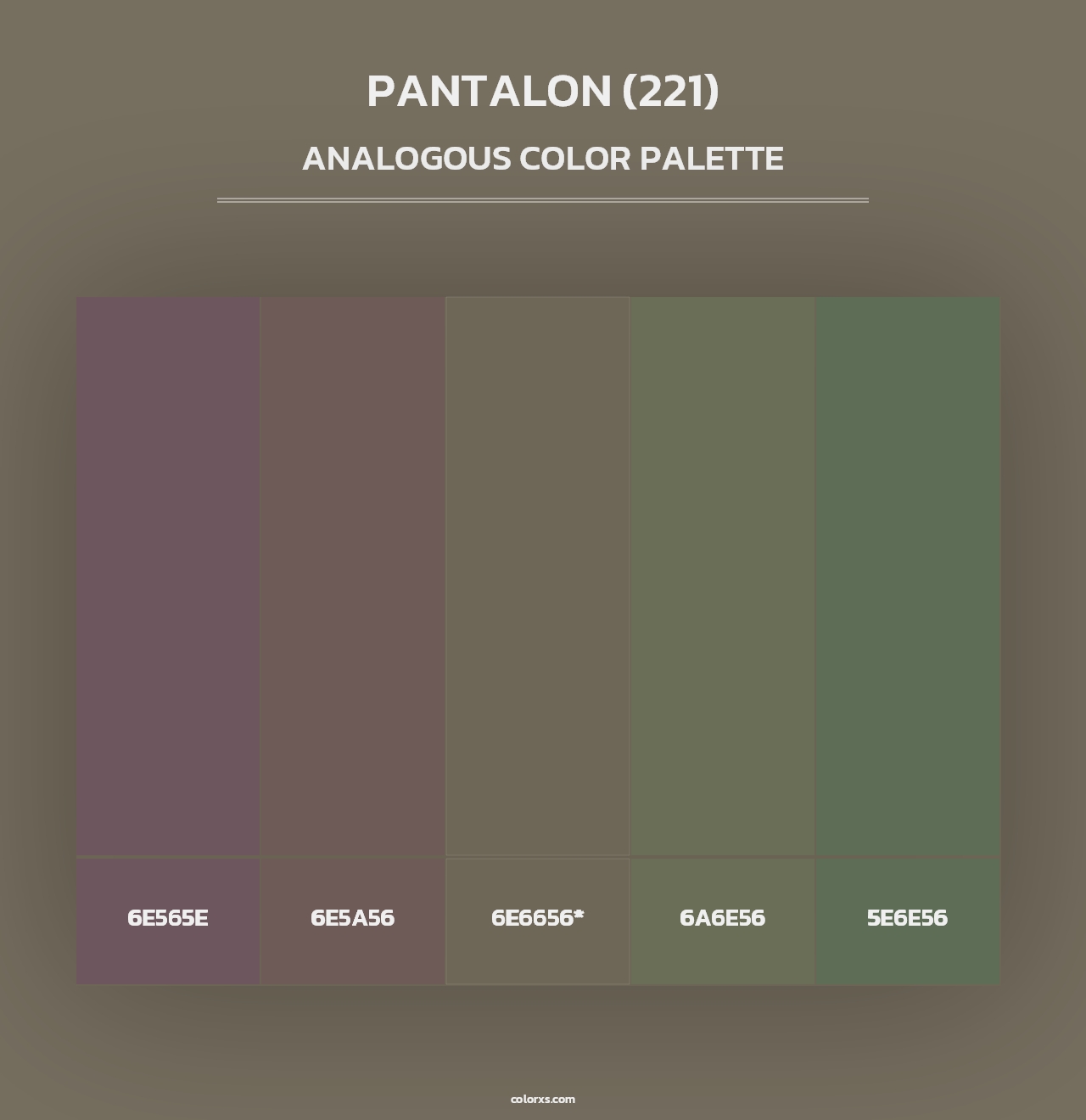 Pantalon (221) - Analogous Color Palette