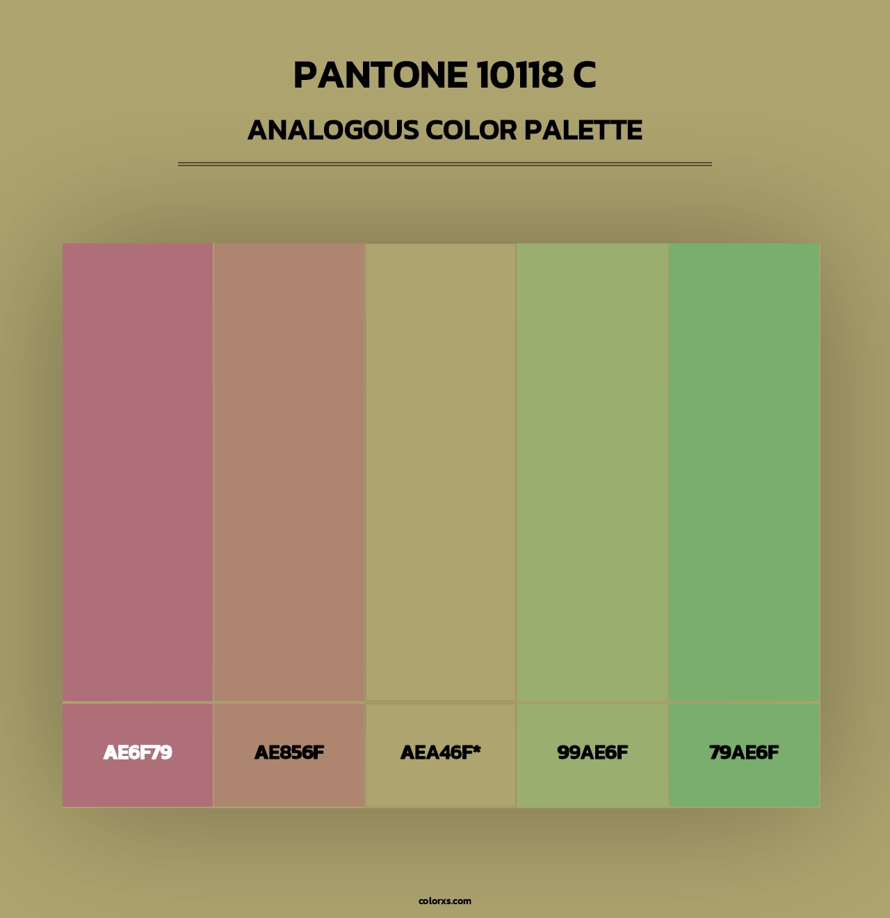 PANTONE 10118 C - Analogous Color Palette