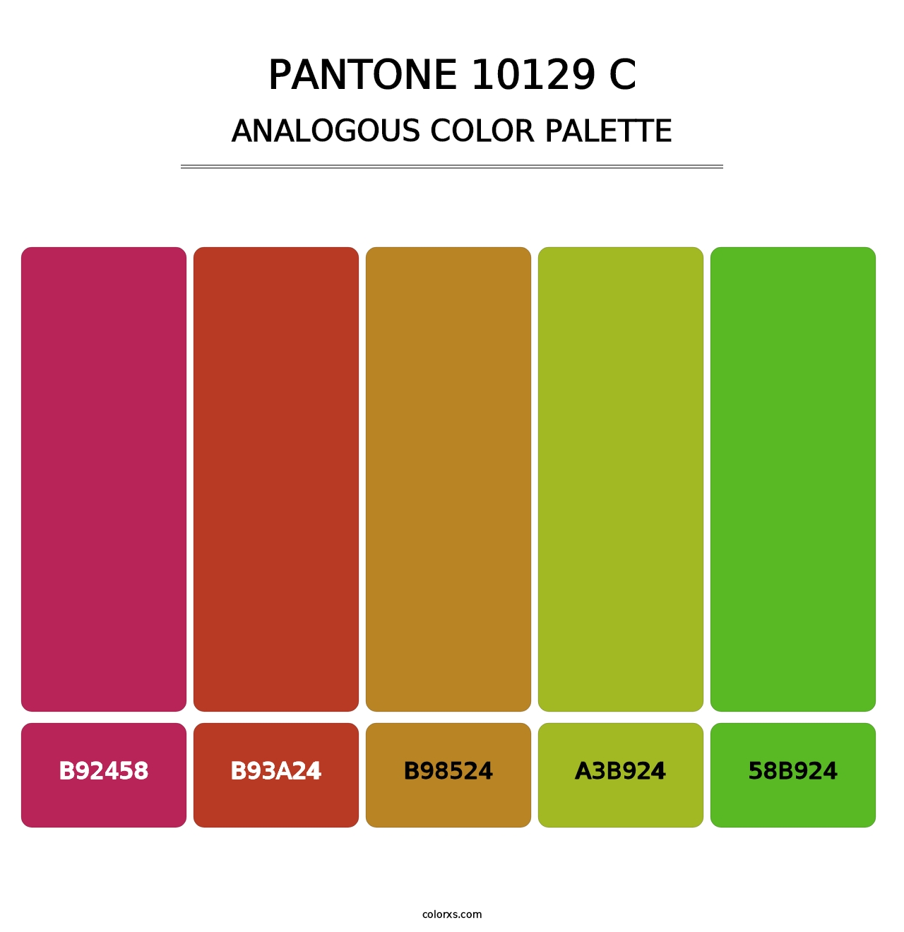 PANTONE 10129 C - Analogous Color Palette