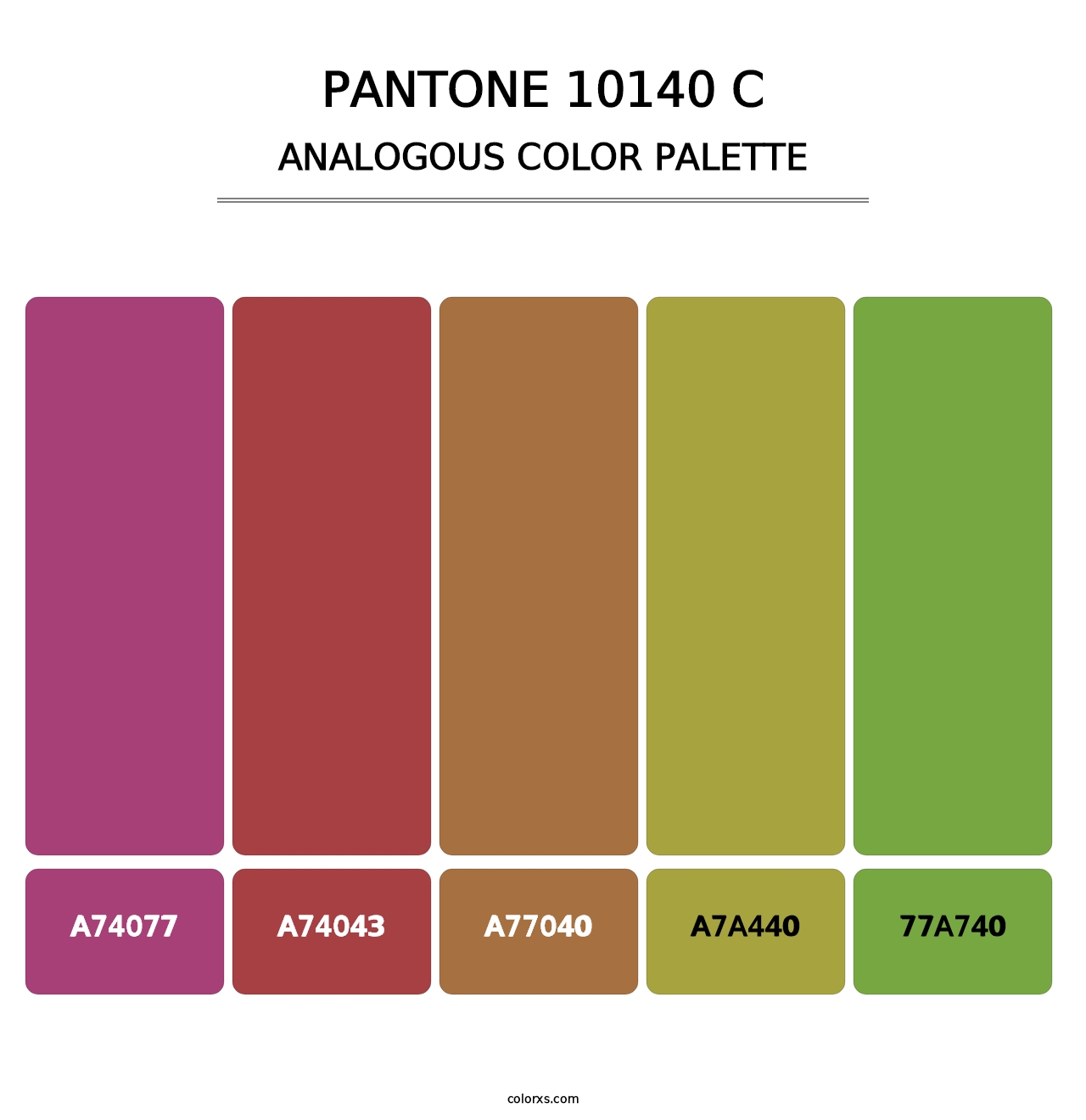 PANTONE 10140 C - Analogous Color Palette