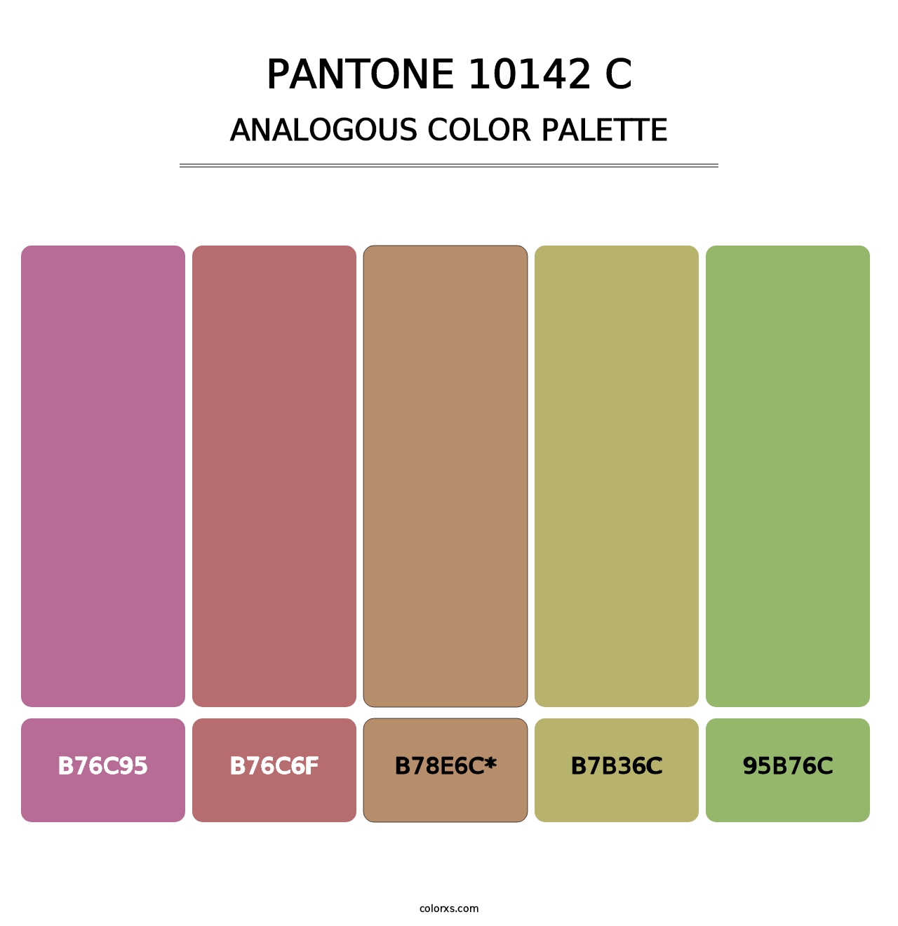 PANTONE 10142 C - Analogous Color Palette