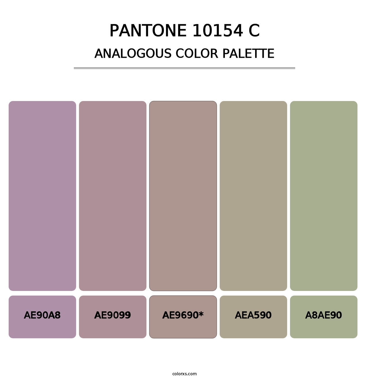 PANTONE 10154 C - Analogous Color Palette