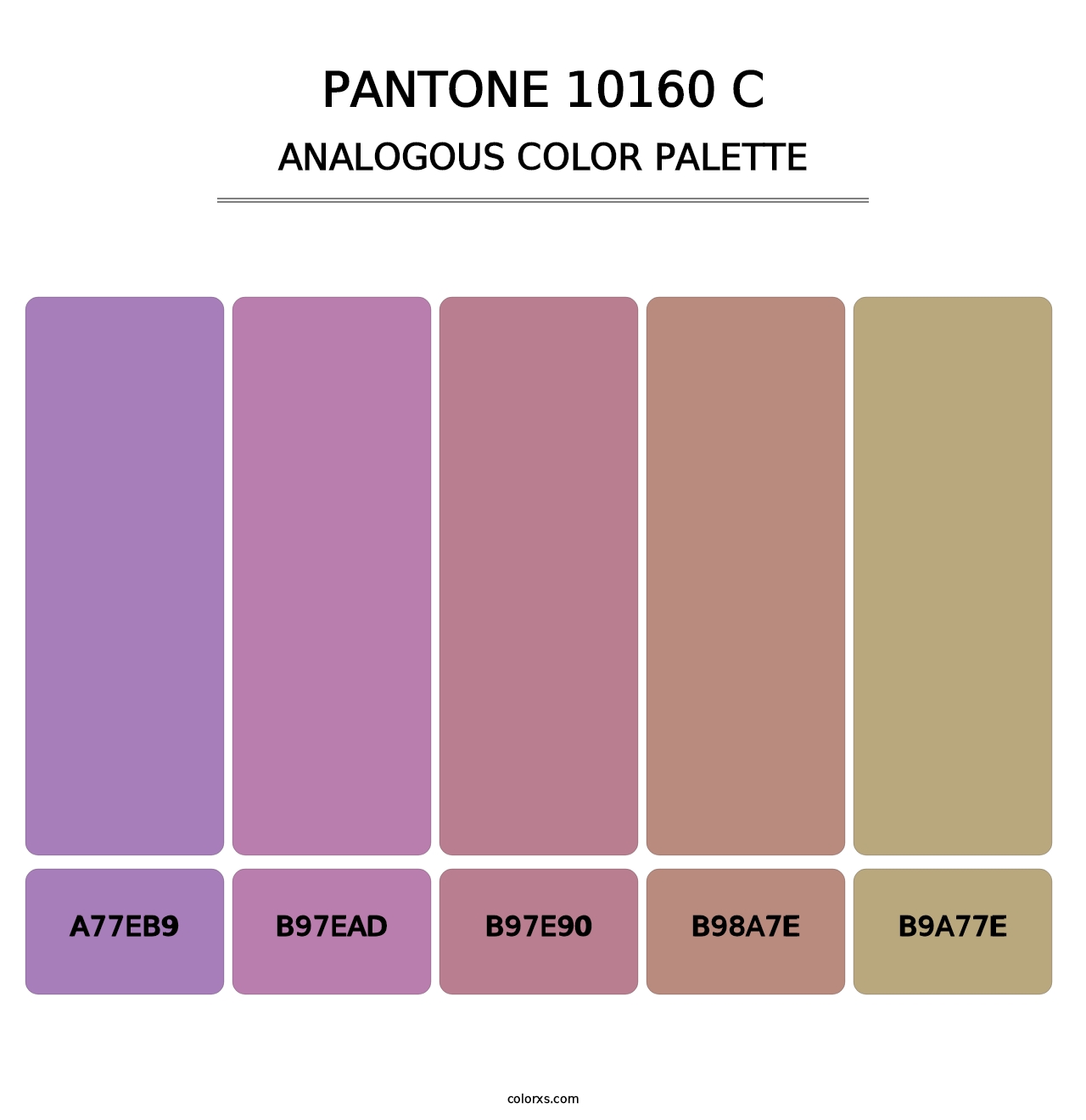 PANTONE 10160 C - Analogous Color Palette