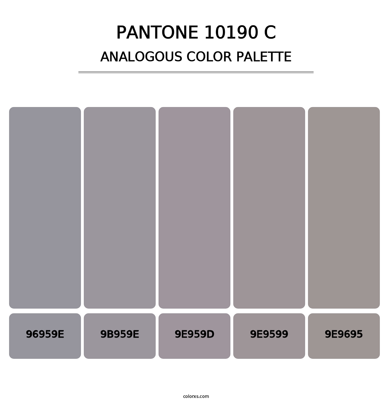 PANTONE 10190 C - Analogous Color Palette
