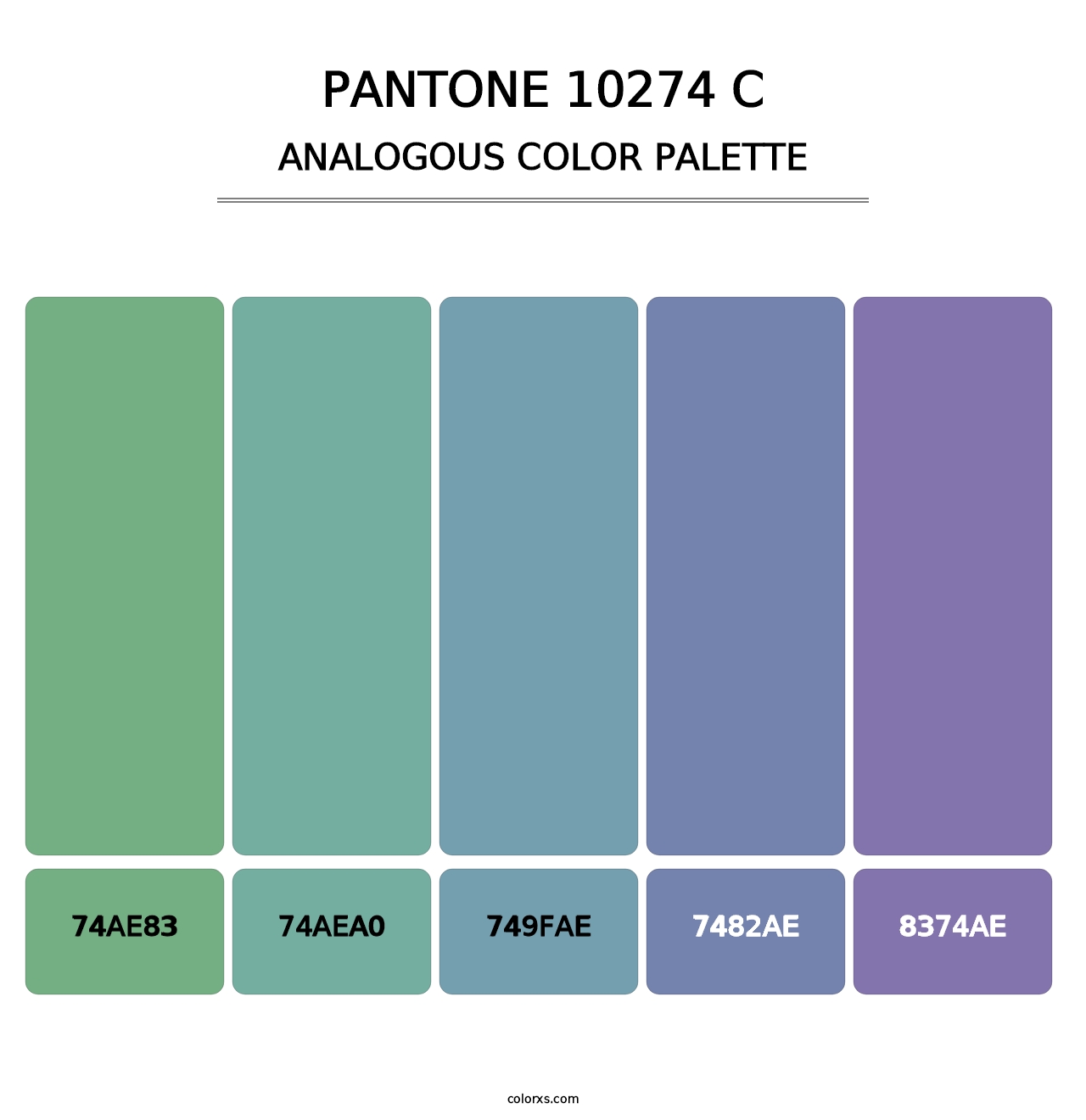 PANTONE 10274 C - Analogous Color Palette