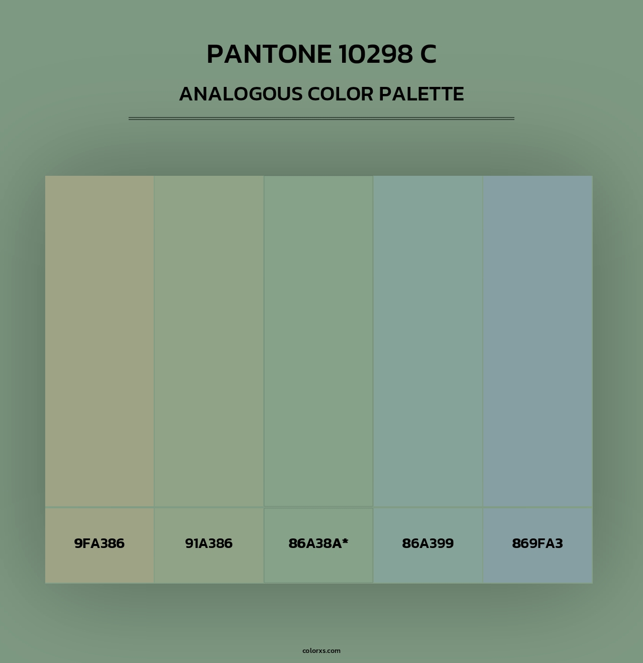 PANTONE 10298 C - Analogous Color Palette