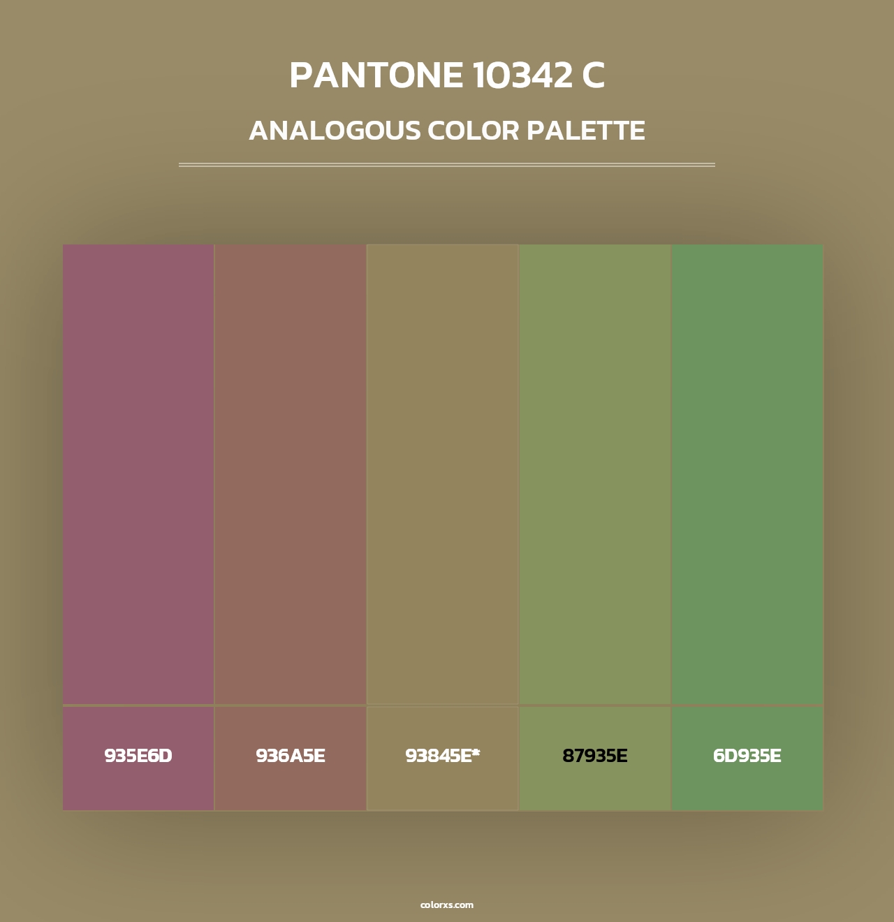 PANTONE 10342 C - Analogous Color Palette