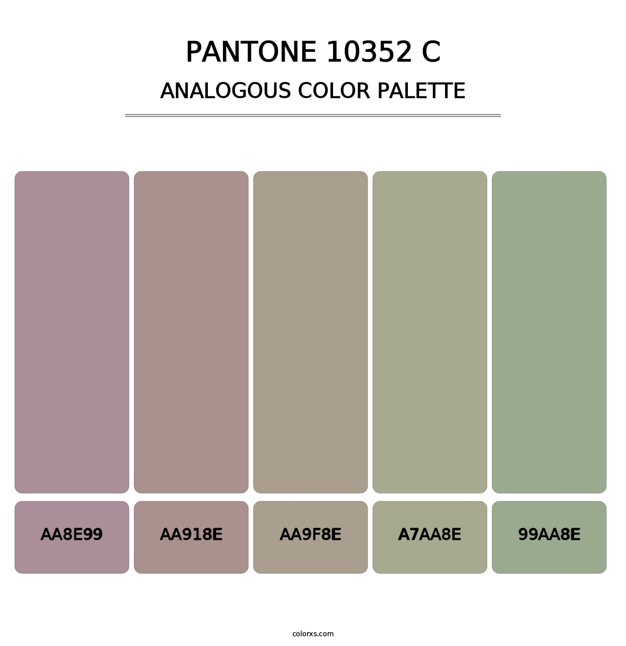 PANTONE 10352 C - Analogous Color Palette