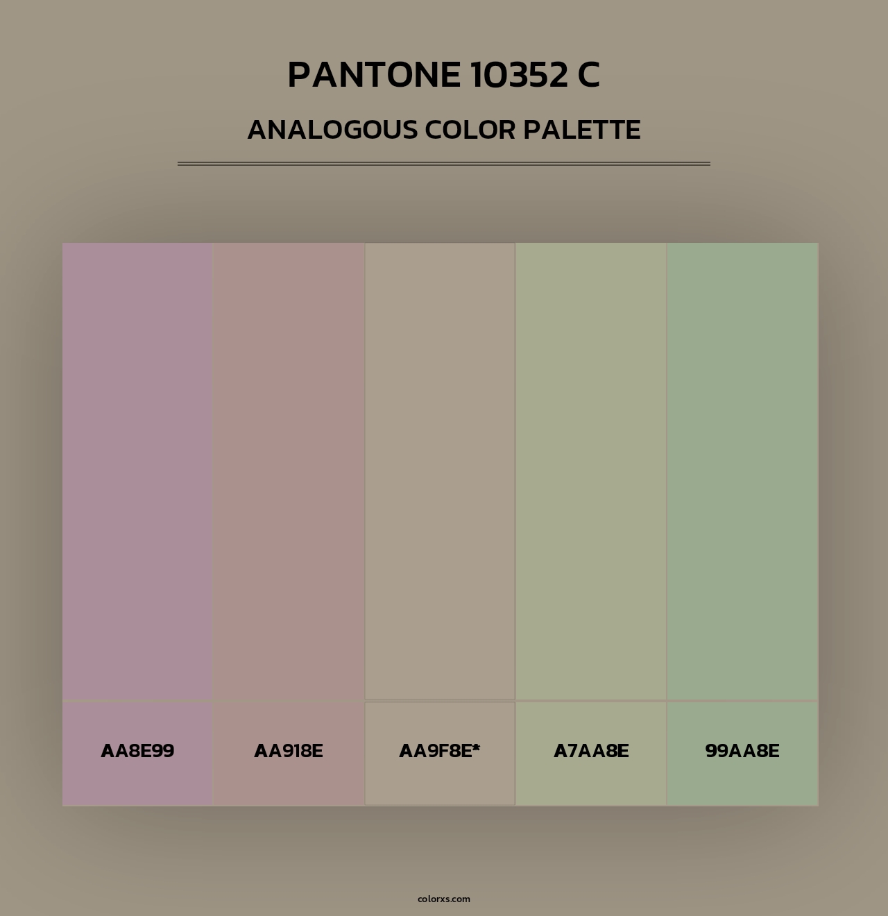 PANTONE 10352 C - Analogous Color Palette