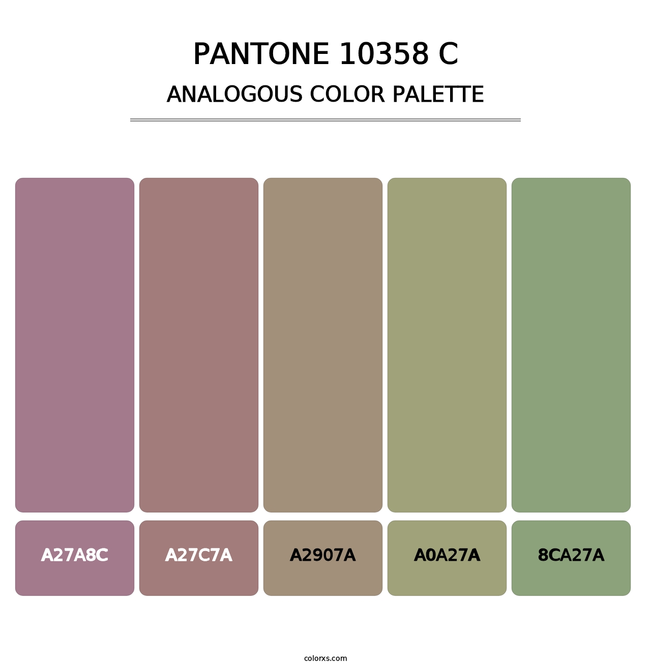 PANTONE 10358 C - Analogous Color Palette