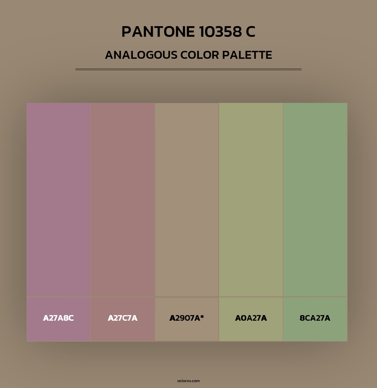PANTONE 10358 C - Analogous Color Palette