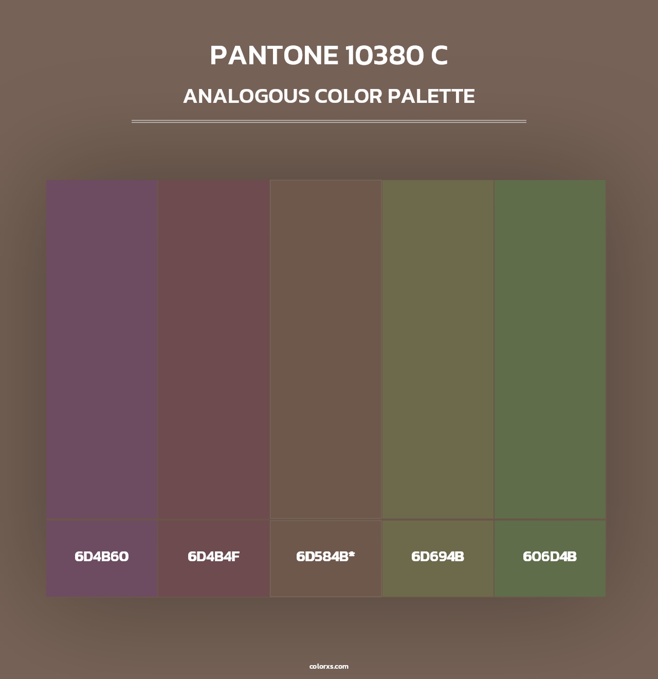 PANTONE 10380 C - Analogous Color Palette