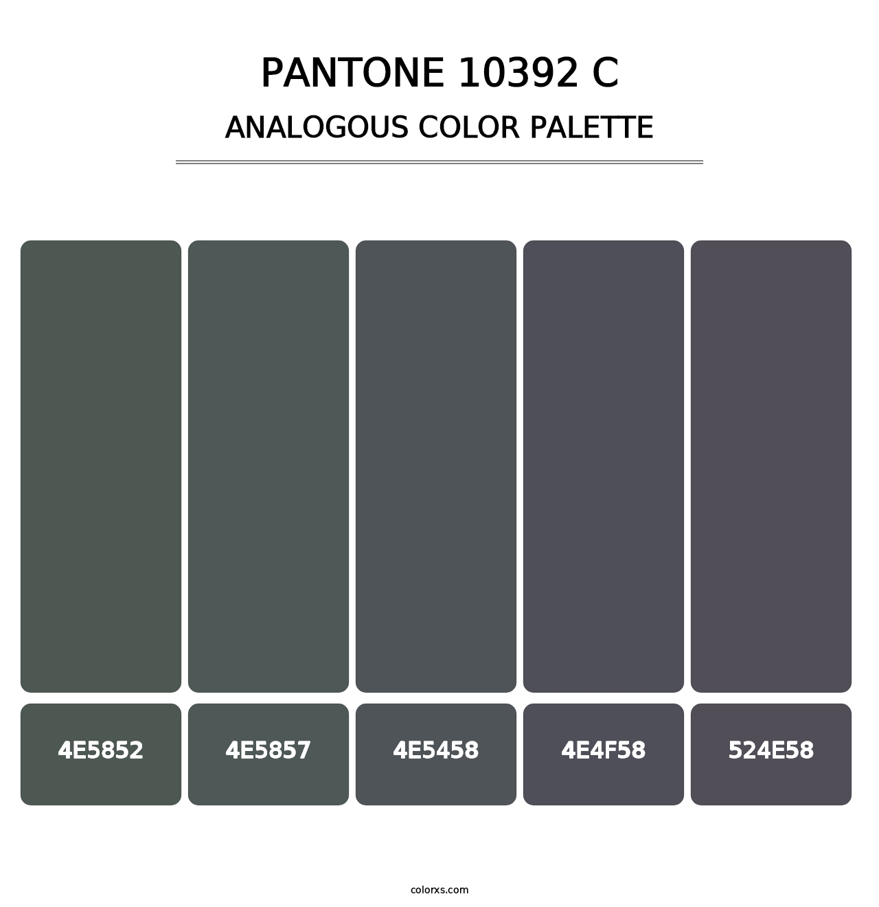 PANTONE 10392 C - Analogous Color Palette
