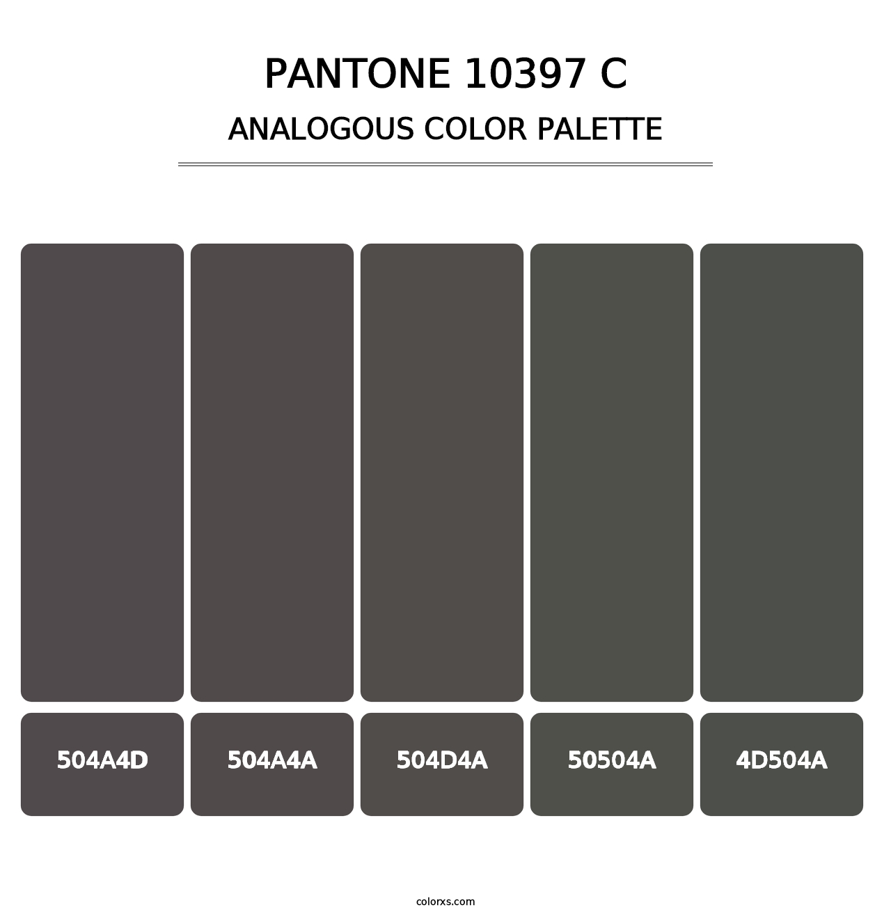 PANTONE 10397 C - Analogous Color Palette