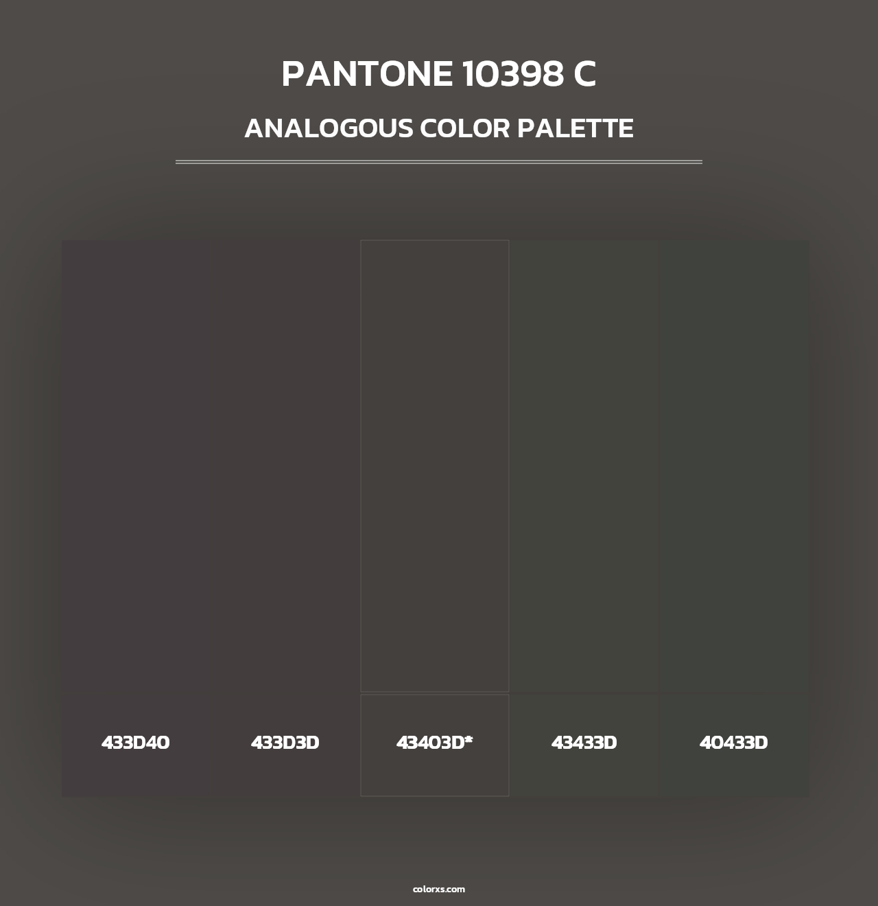 PANTONE 10398 C - Analogous Color Palette
