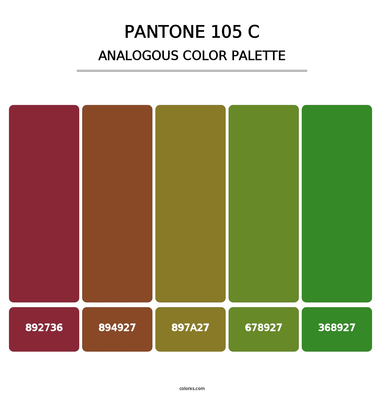 PANTONE 105 C - Analogous Color Palette