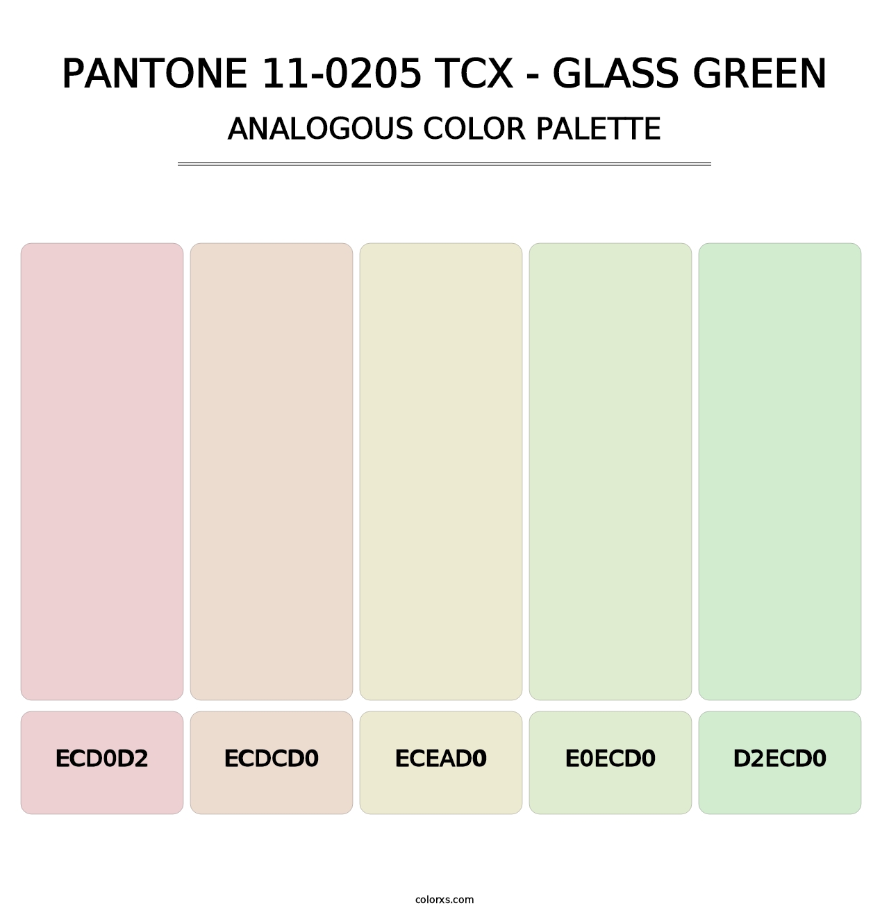 PANTONE 11-0205 TCX - Glass Green - Analogous Color Palette