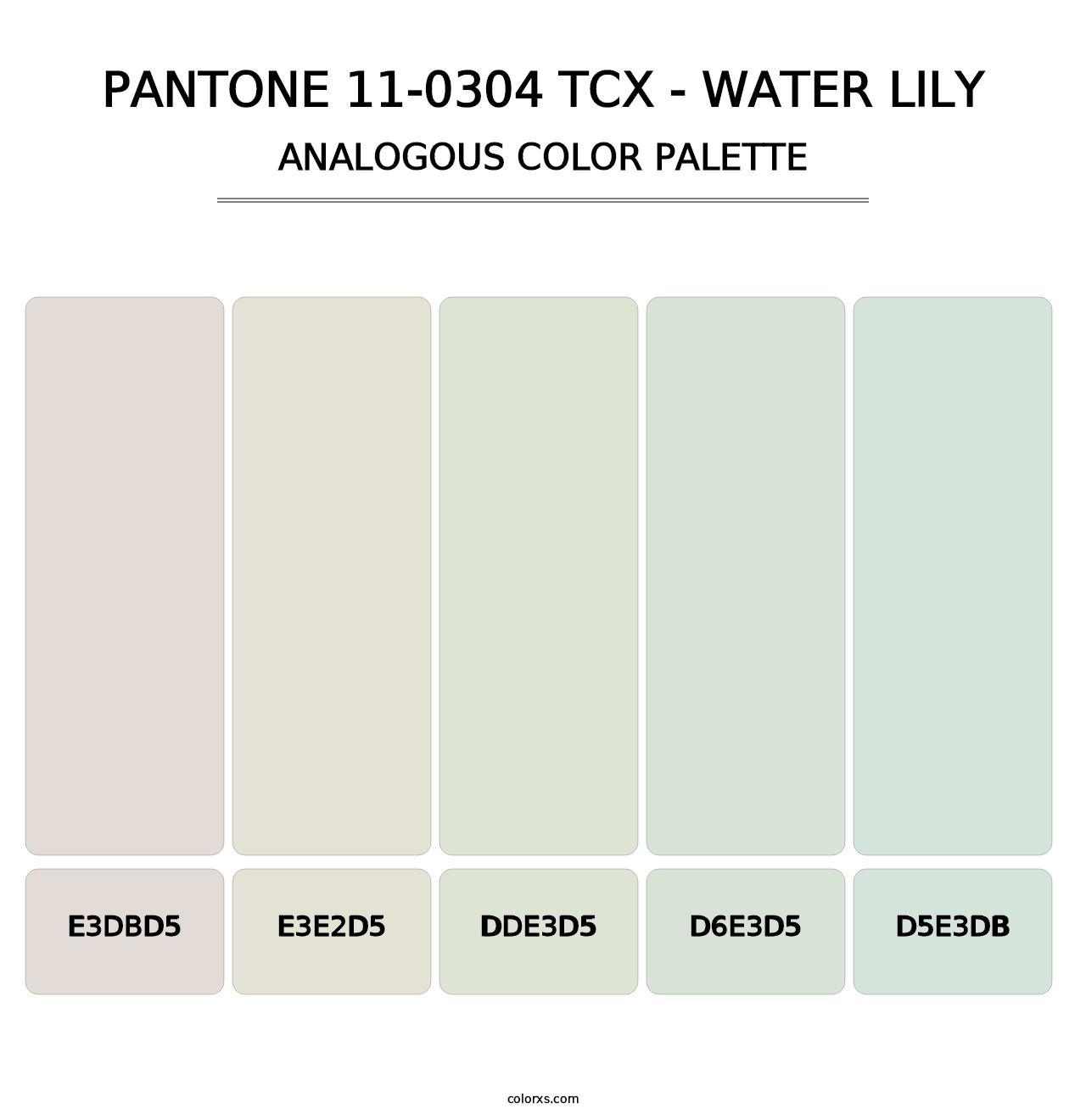 PANTONE 11-0304 TCX - Water Lily - Analogous Color Palette