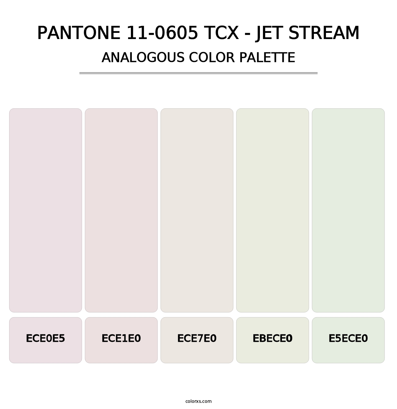 PANTONE 11-0605 TCX - Jet Stream - Analogous Color Palette