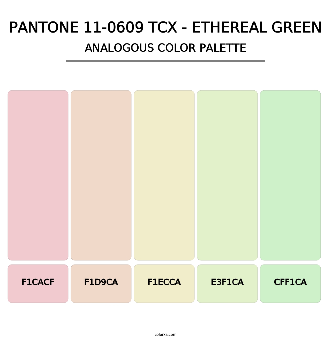 PANTONE 11-0609 TCX - Ethereal Green - Analogous Color Palette