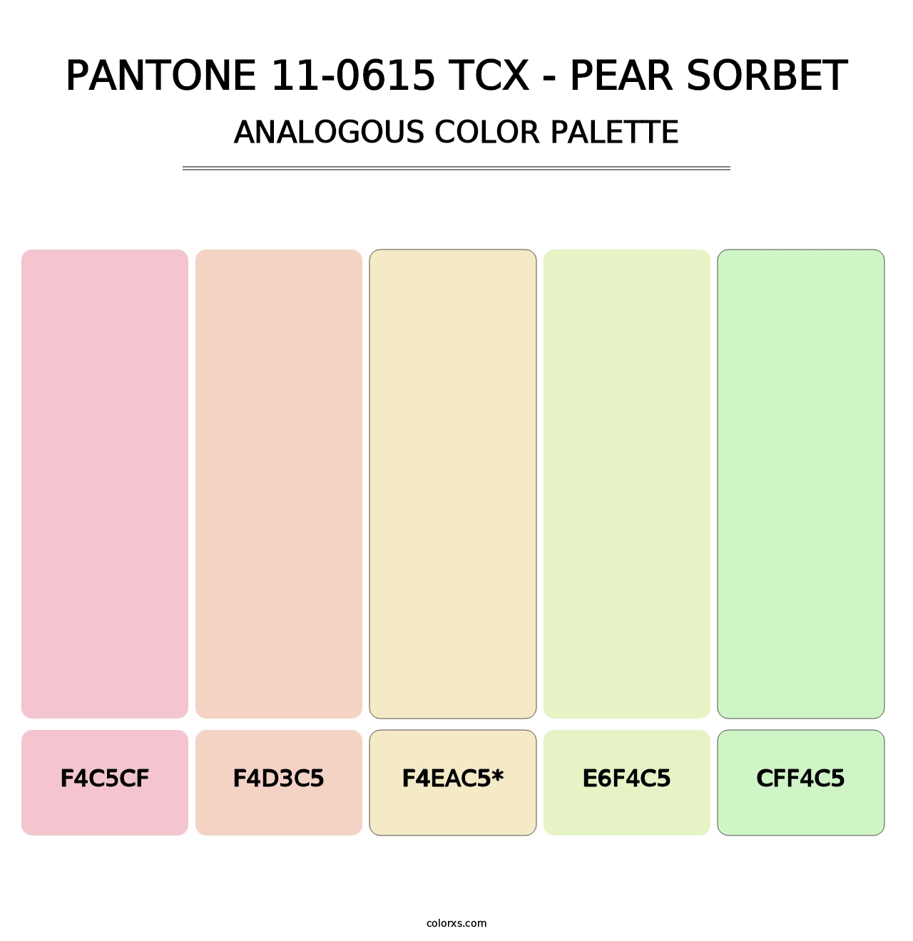 PANTONE 11-0615 TCX - Pear Sorbet - Analogous Color Palette