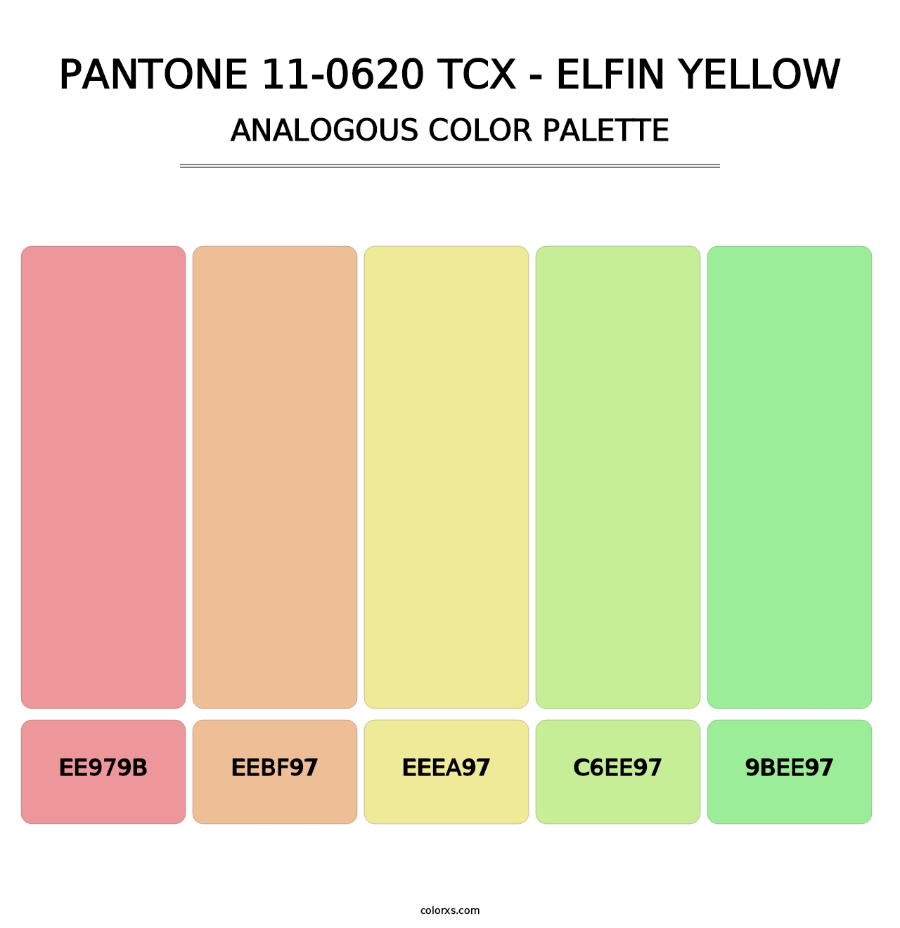 PANTONE 11-0620 TCX - Elfin Yellow - Analogous Color Palette