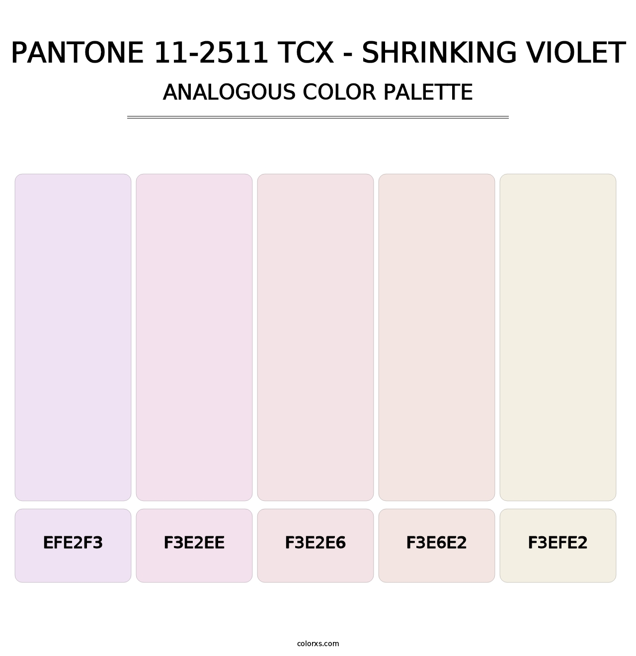 PANTONE 11-2511 TCX - Shrinking Violet - Analogous Color Palette