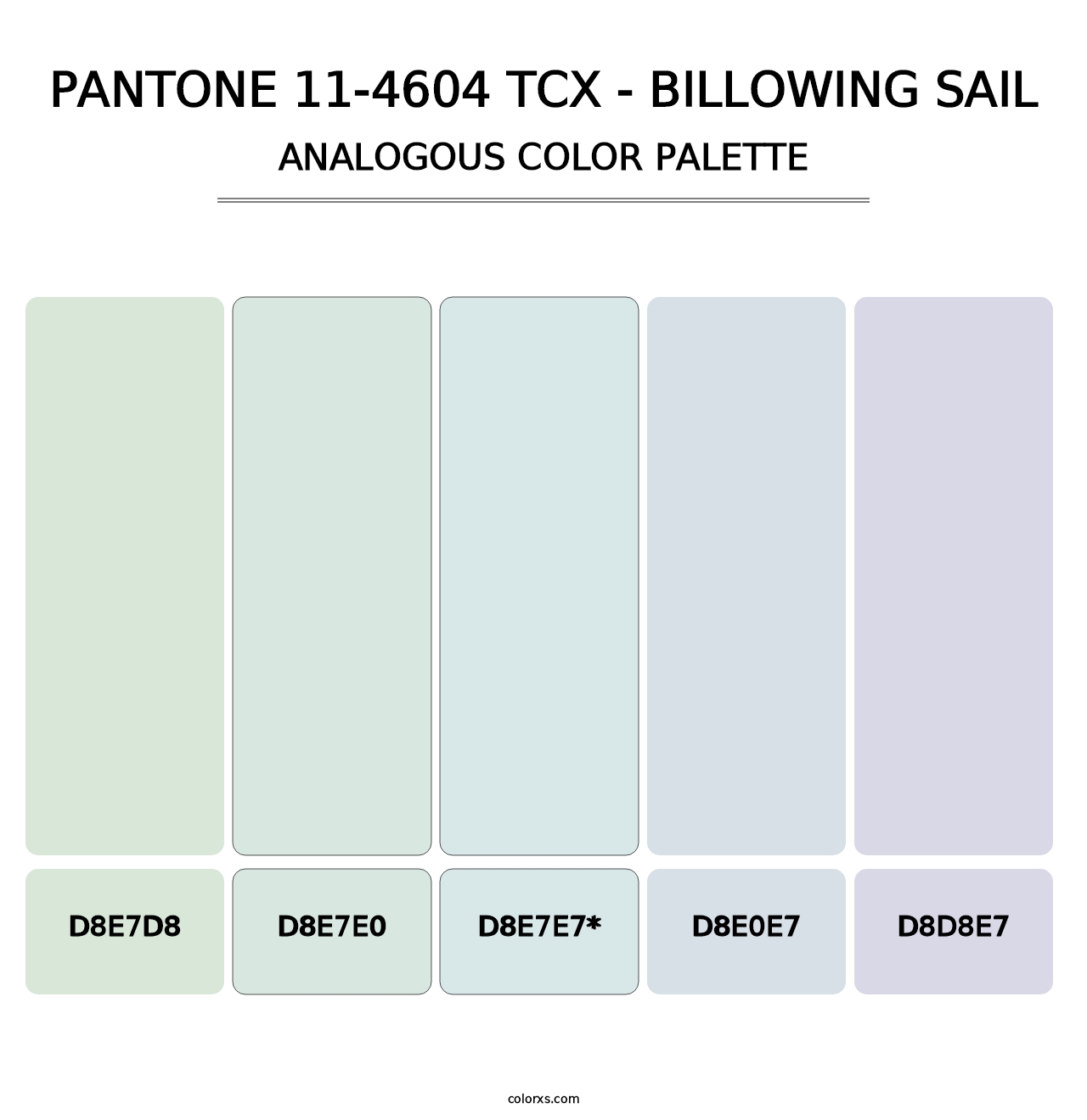 PANTONE 11-4604 TCX - Billowing Sail - Analogous Color Palette