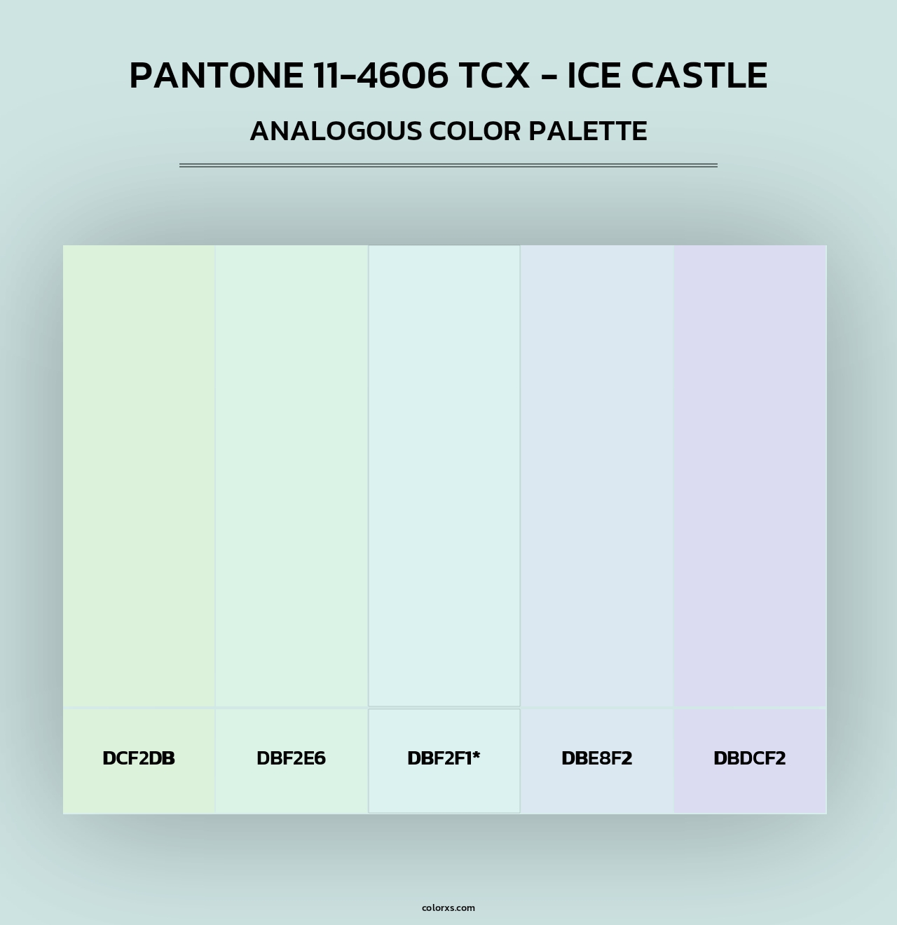 PANTONE 11-4606 TCX - Ice Castle - Analogous Color Palette