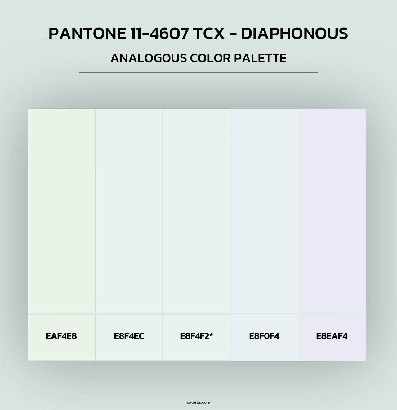 PANTONE 11-4607 TCX - Diaphonous - Analogous Color Palette