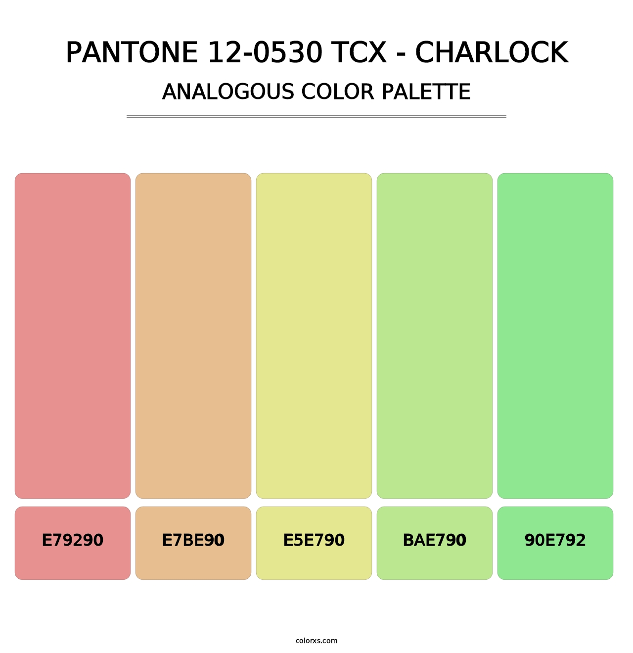 PANTONE 12-0530 TCX - Charlock - Analogous Color Palette