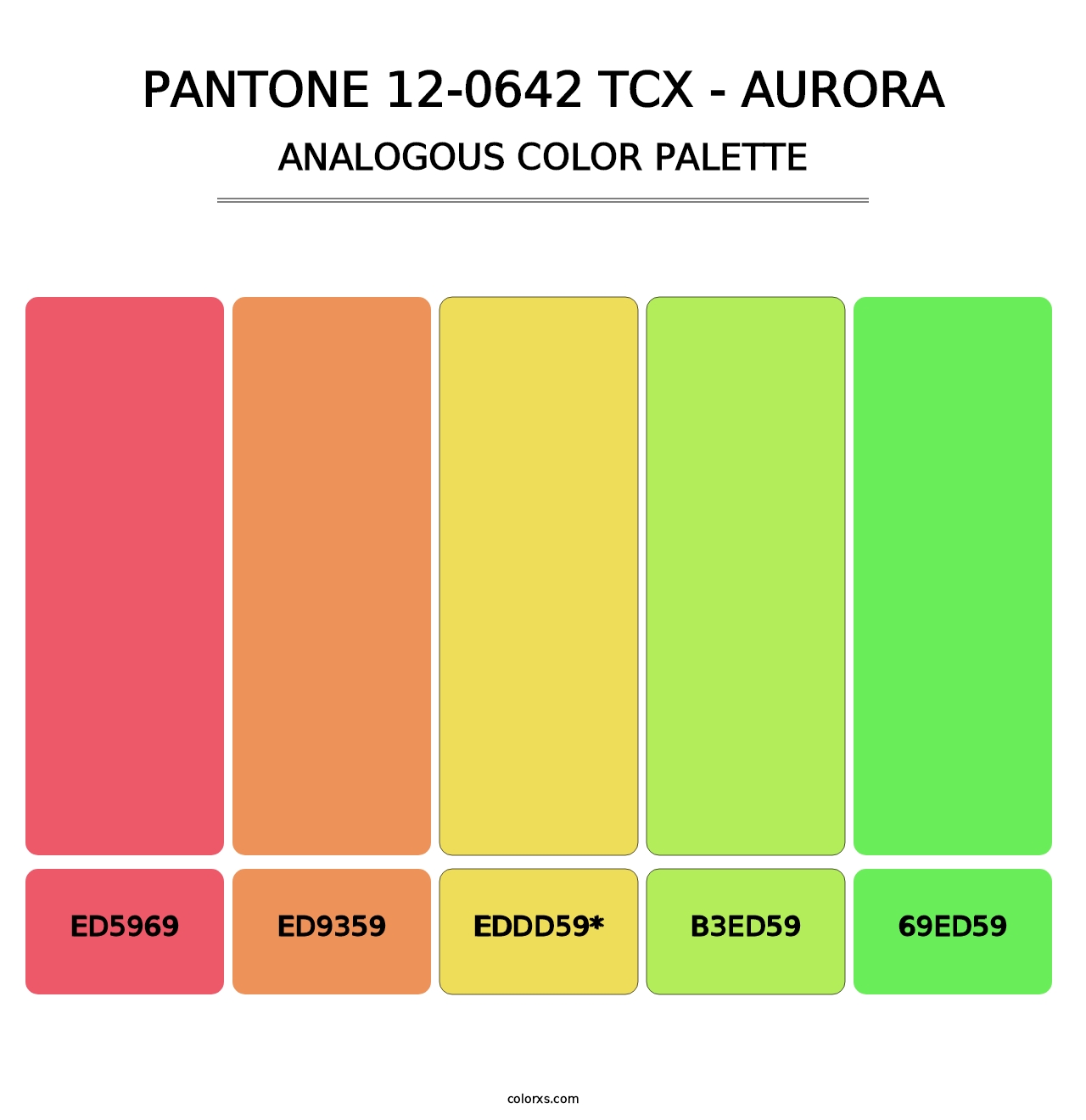 PANTONE 12-0642 TCX - Aurora - Analogous Color Palette