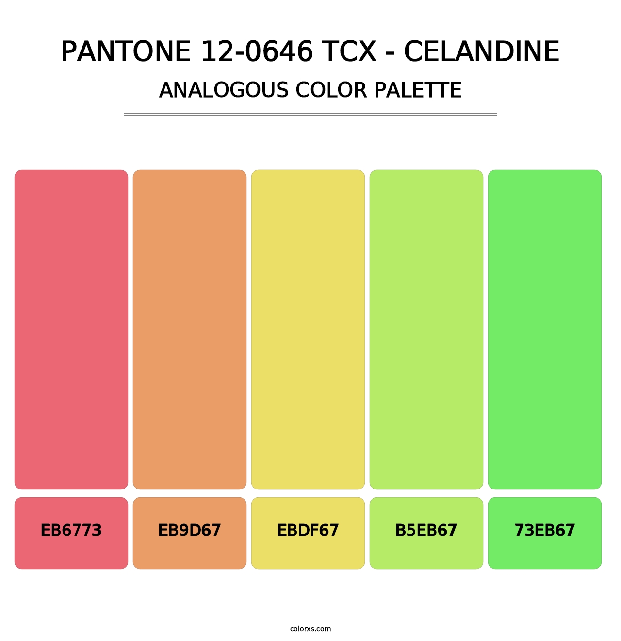PANTONE 12-0646 TCX - Celandine - Analogous Color Palette