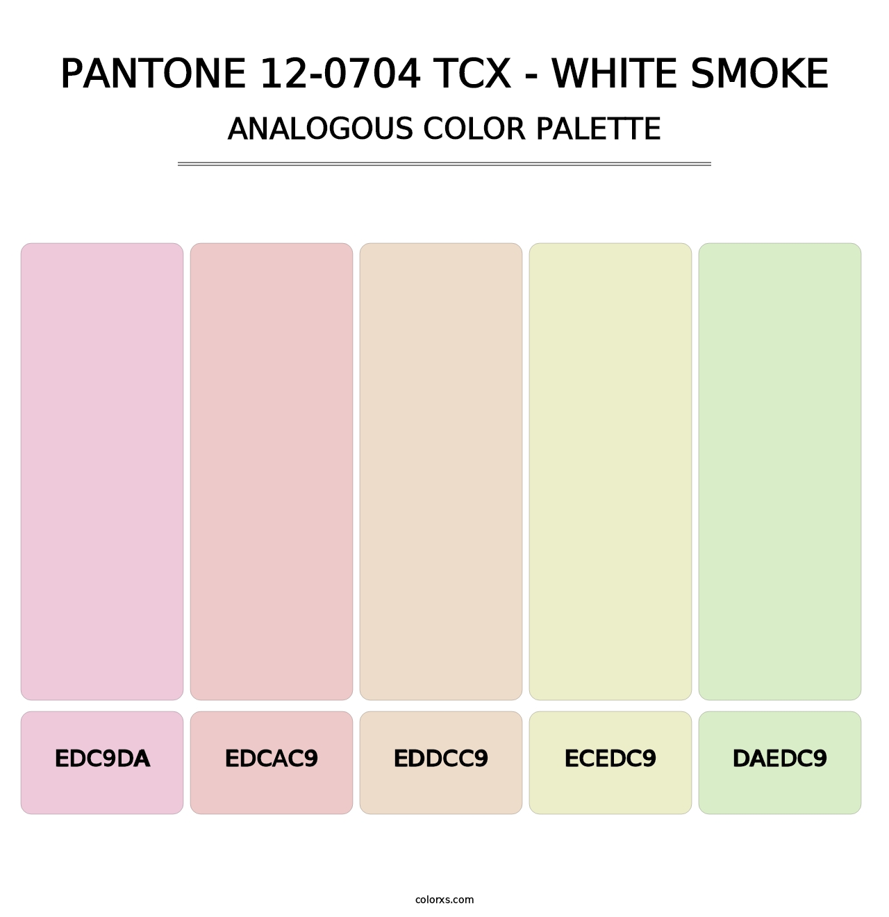 PANTONE 12-0704 TCX - White Smoke - Analogous Color Palette