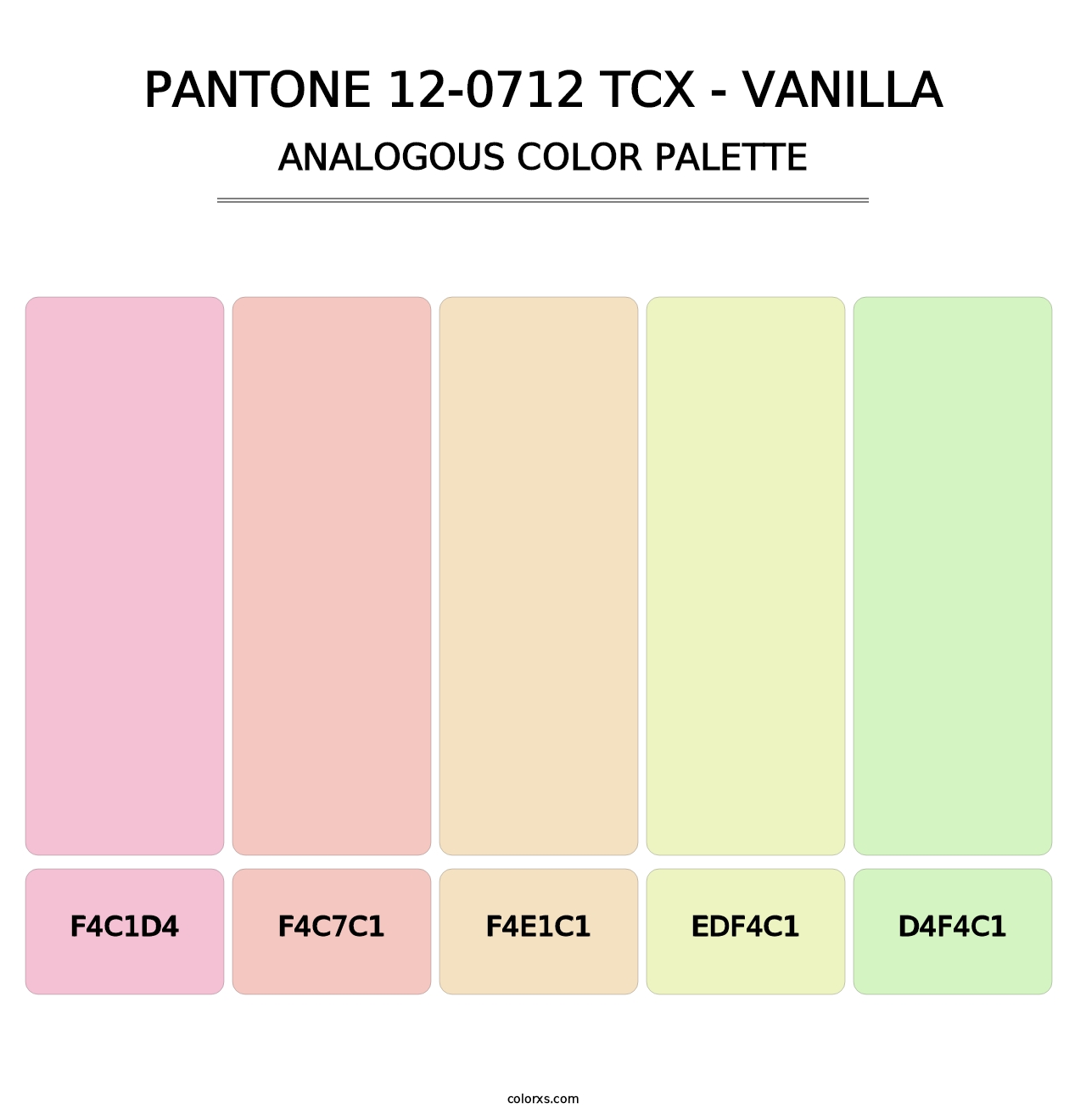 PANTONE 12-0712 TCX - Vanilla - Analogous Color Palette