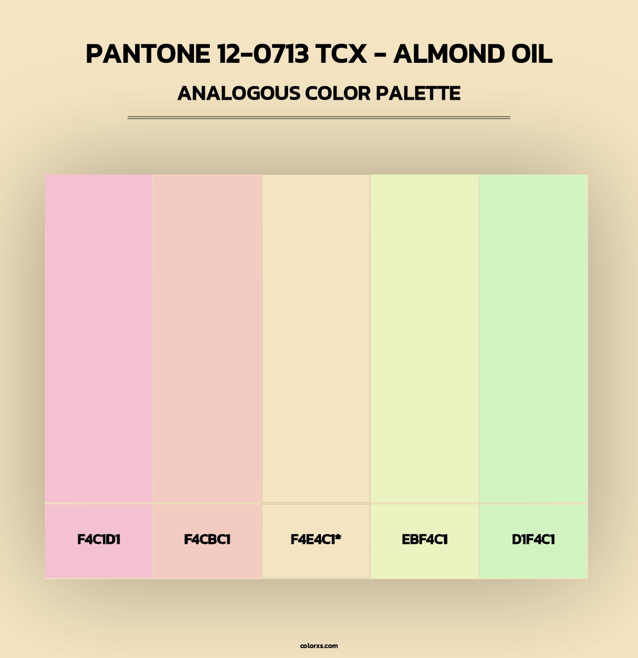 PANTONE 12-0713 TCX - Almond Oil - Analogous Color Palette