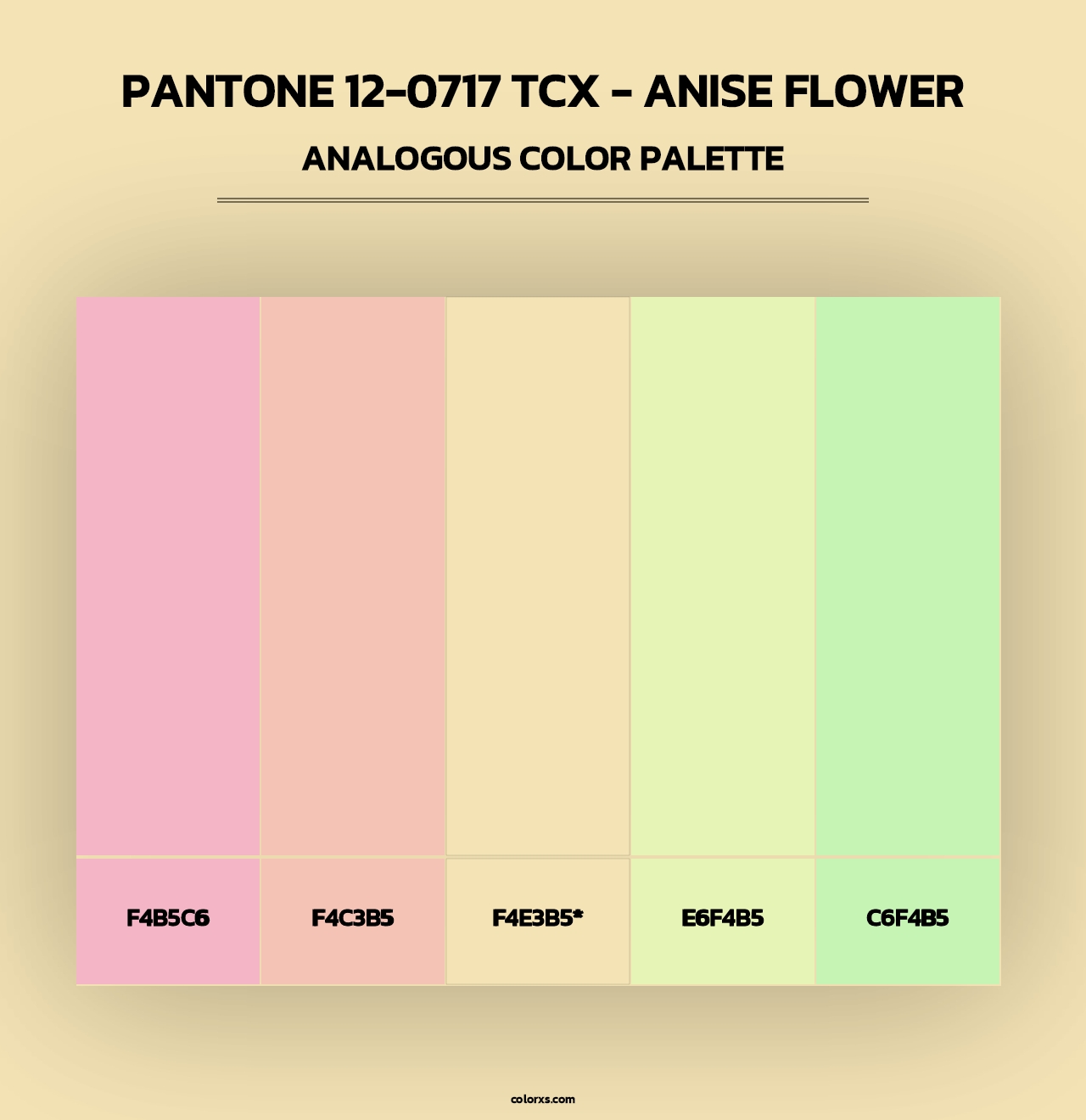 PANTONE 12-0717 TCX - Anise Flower - Analogous Color Palette