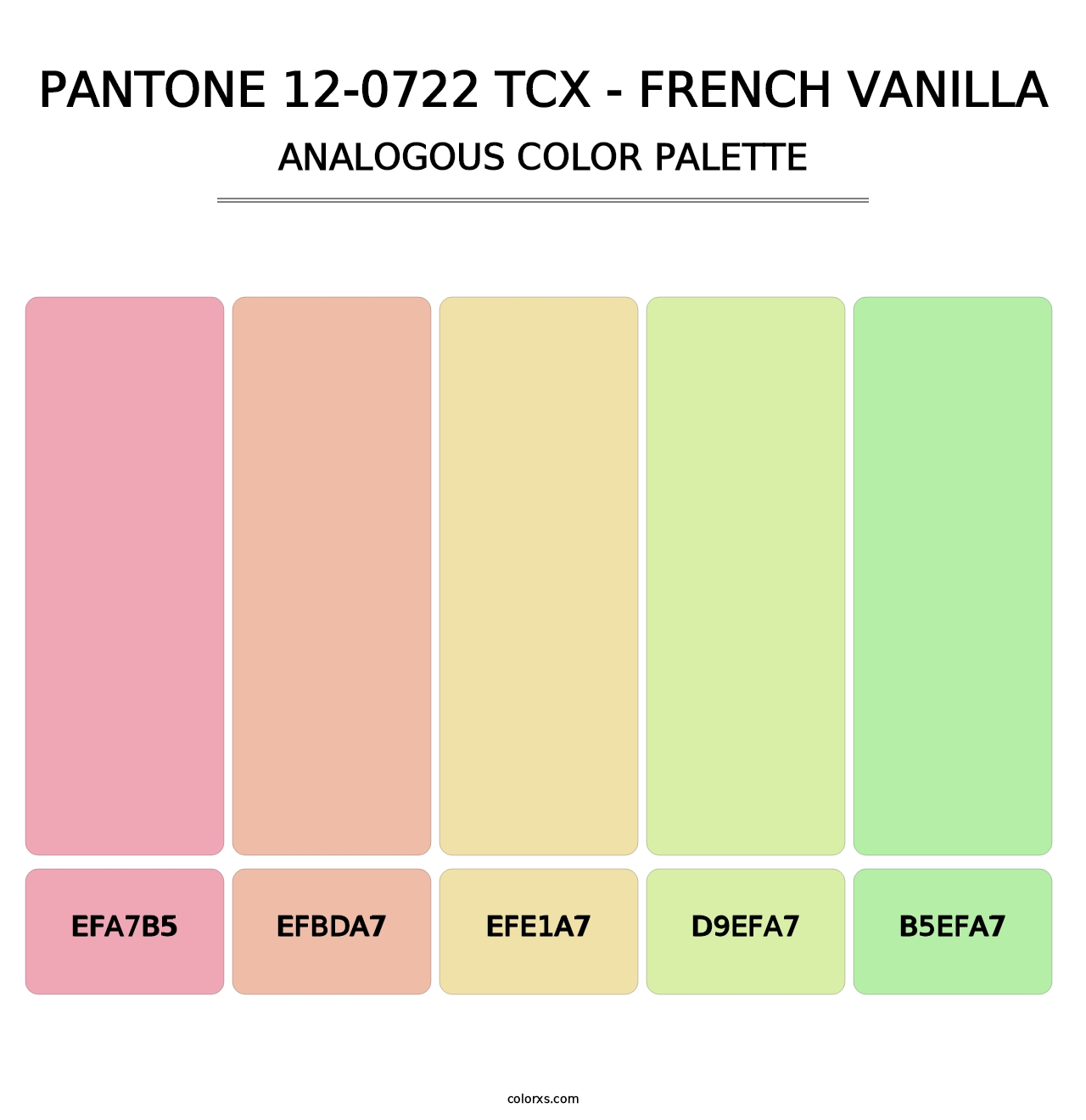 PANTONE 12-0722 TCX - French Vanilla - Analogous Color Palette