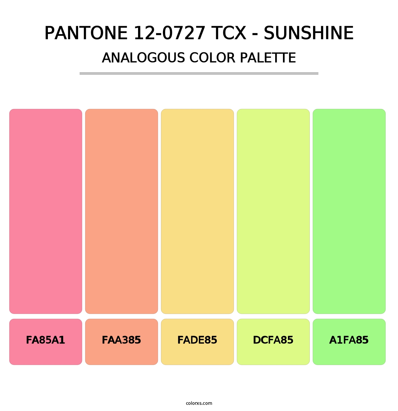 PANTONE 12-0727 TCX - Sunshine - Analogous Color Palette